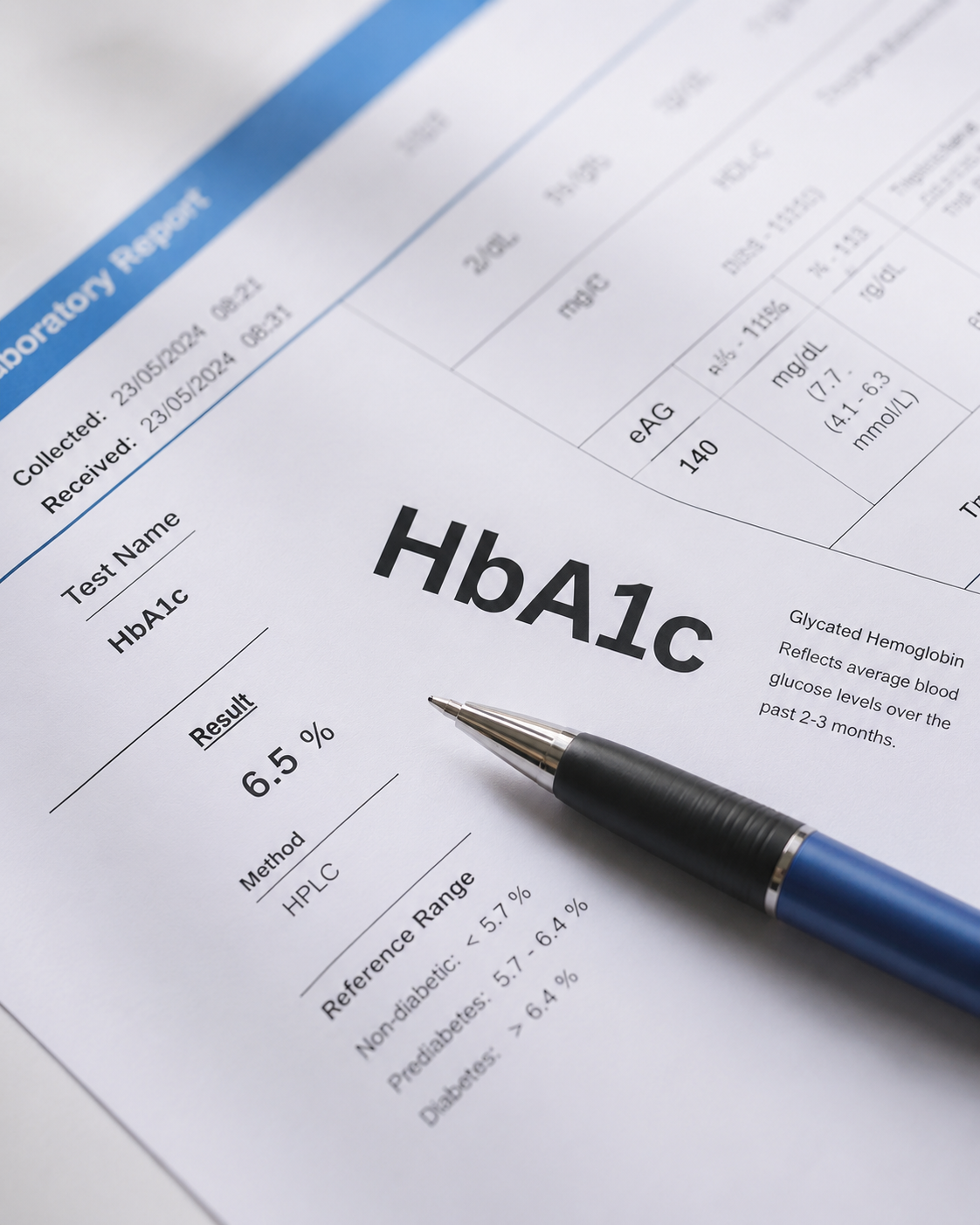 HbA1c檢測報告概念圖
